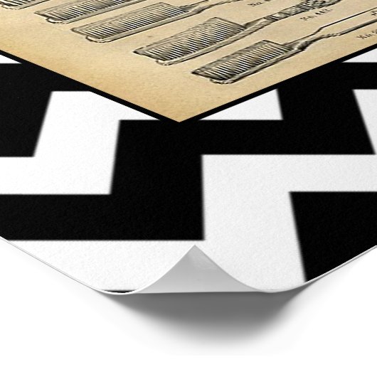 Vintages Zahnbürstenposter Poster (Ecke)