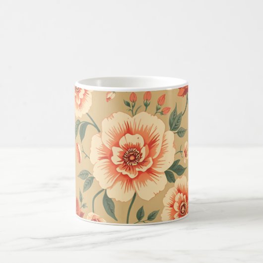 Vintages, zartes  Muster Kaffeetasse (Mittel)