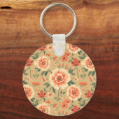 Vintages, zartes Muster Schlüsselanhänger (Vorderseite)