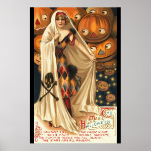 Vintages ZauberHalloween Poster