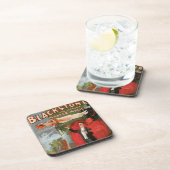 Vintages Zauberposter, Großer Schwarzsteinmagier Getränkeuntersetzer (Rechte Seite)