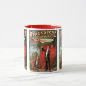 Vintages Zauberposter, Großer Schwarzsteinmagier Tasse (Zentrum)