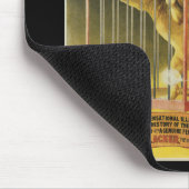 Vintages Zauberposter, Magician Bancroft und Löwe Mousepad (Ecke)