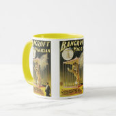 Vintages Zauberposter, Magician Bancroft und Löwe Tasse (Vorderseite Links)