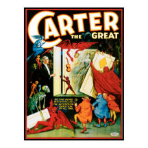 Vintages Zauberposter, Magier Carter the Great