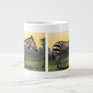 Vintages Zebra in der afrikanischen Savannah, Wild Jumbo-Tasse