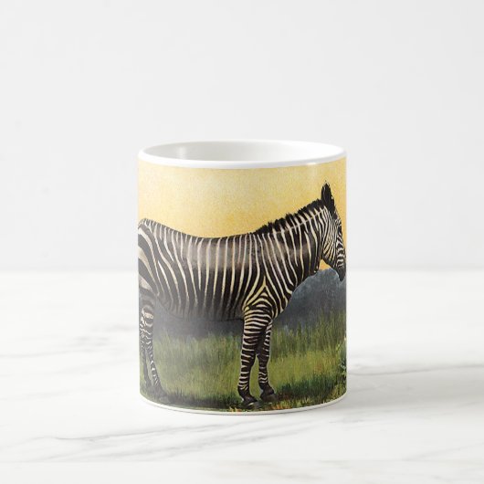Vintages Zebra in der afrikanischen Savannah, Wild Kaffeetasse (Mittel)