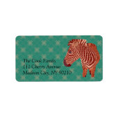Vintages Zebra-Label Adressaufkleber (Vorne)