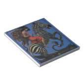 Vintages Zebra mit Art Nouveau Rider Notizblock (angewinkelt)
