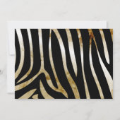 Vintages Zebra Print Brautparty Einladung (Rückseite)