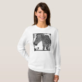 Vintages Zebra-Sweatshirt T-Shirt (Vorne ganz)