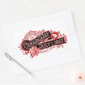 Vintages Zeichen am Tag von Kanada Rechteckiger Aufkleber (Umschlag)