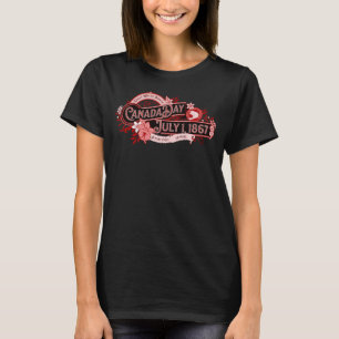 Vintages Zeichen am Tag von Kanada T-Shirt