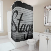 Vintages Zeichen "Bühne" Duschvorhang (Beispiel)