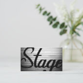 Vintages Zeichen "Bühne" Visitenkarte (Stehend Vorderseite)