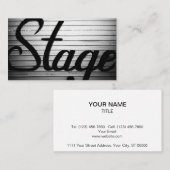 Vintages Zeichen "Bühne" Visitenkarte (Vorne/Hinten)