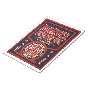 Vintages Zeichen des Wunder-Geheimnis-Öls Notizblock