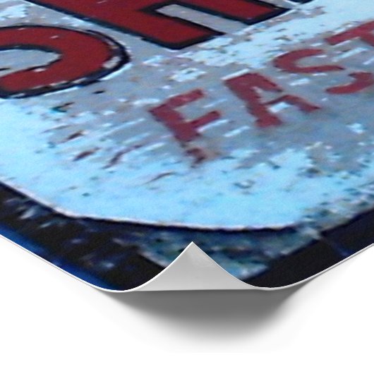 Vintages Zeichen für Shaved Ice Poster