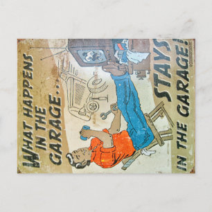 Vintages Zeichen Postkarte