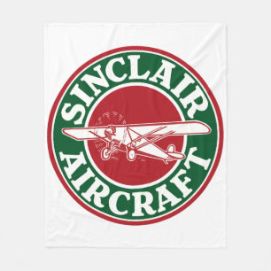 Vintages Zeichen von Sinclair Aircraft Fleecedecke