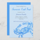 Vintages Zeichn - Einladung von Blue Crab Boil (Vorne/Hinten)
