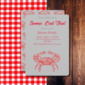 Vintages Zeichn - Einladung von Crab Boil