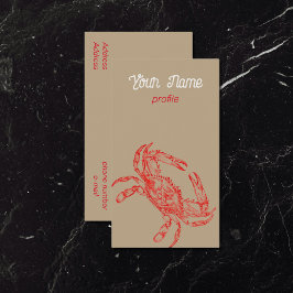 Vintages zeichn - Krabbe - Visitenkarte