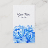 Vintages zeichn - Lotus-Blume - Visitenkarte (Vorderseite)