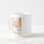 Vintages Zeichnen: As-Ritter Kaffeetasse (Vorderseite Links)