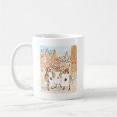 Vintages Zeichnen: As-Ritter Kaffeetasse (Links)