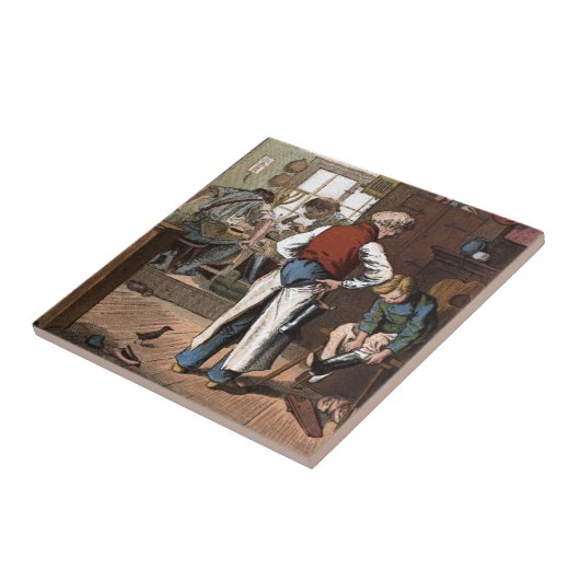 Vintages Zeichnen: Der Schuster Fliese (Seite)