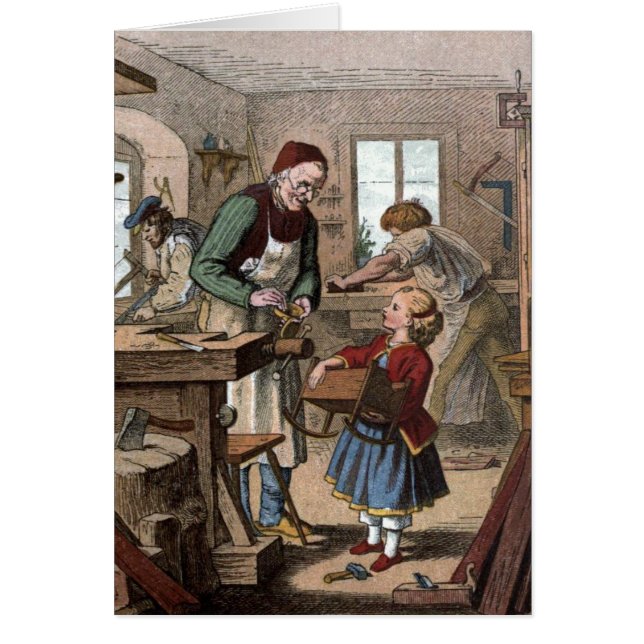 Vintages Zeichnen: Die Werkstatt (Vorne)