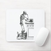 Vintages Zeichnen eines stehenden Skeletts Mousepad (Mit Mouse)