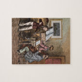 Vintages Zeichnen: Kinder in der Musik-Klasse Puzzle (Horizontal)