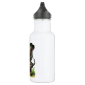 Vintages Zeichnen: Mutter-Elefant mit Kalb Trinkflasche (Rechts)