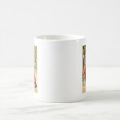 Vintages Zeichnen: Rotkäppchen und der Wolf Kaffeetasse (Mittel)
