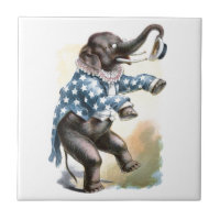 Vintages Zeichnen: Zirkus-Elefant