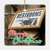 Vintages Zeigehandzeichen Keramikornament (Rückseite)