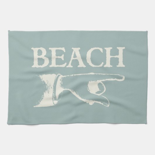 Vintages Zeigestrand-Zeichen Handtuch (Horizontal)