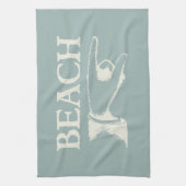 Vintages Zeigestrand-Zeichen Handtuch (Vertikal)