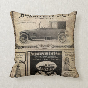 Vintages Zeitungs-Gewohnheits-Geschenk Kissen