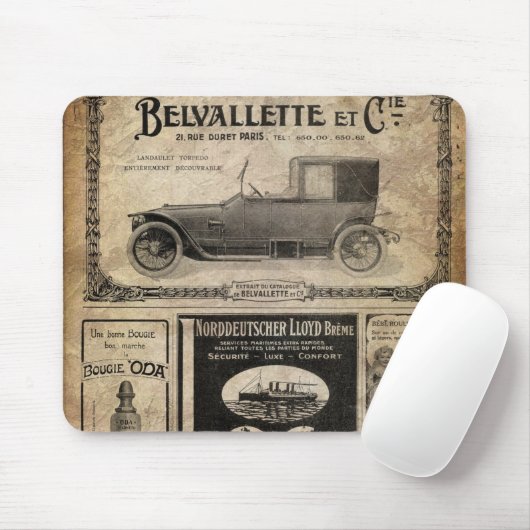 Vintages Zeitungs-Gewohnheits-Geschenk Mousepad (Mit Mouse)