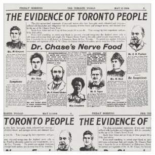 Vintages Zeitungsgewebe Toronto-Leute Stoff