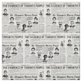 Vintages Zeitungsgewebe Toronto-Leute Stoff (Muster)