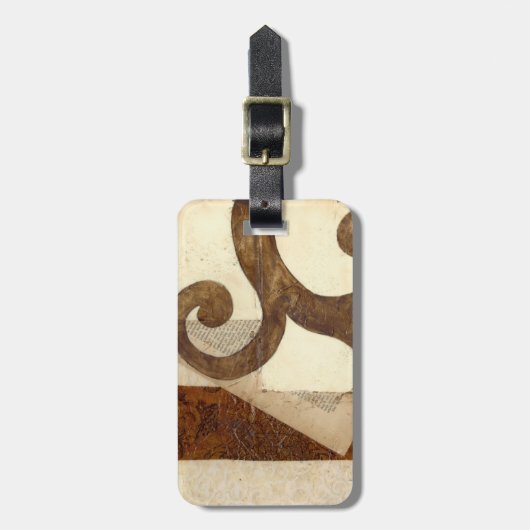 Vintages Zeitungsklettern Gepäckanhänger (Vorderseite vertikal)