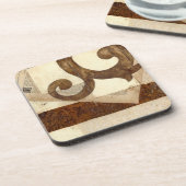 Vintages Zeitungsklettern Getränkeuntersetzer (Linke Seite)