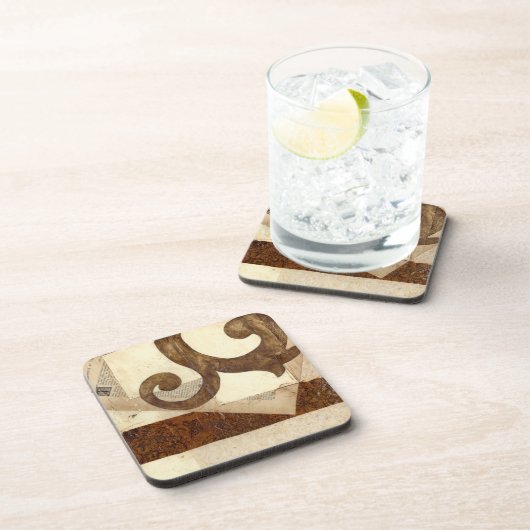 Vintages Zeitungsklettern Getränkeuntersetzer (Rechte Seite)