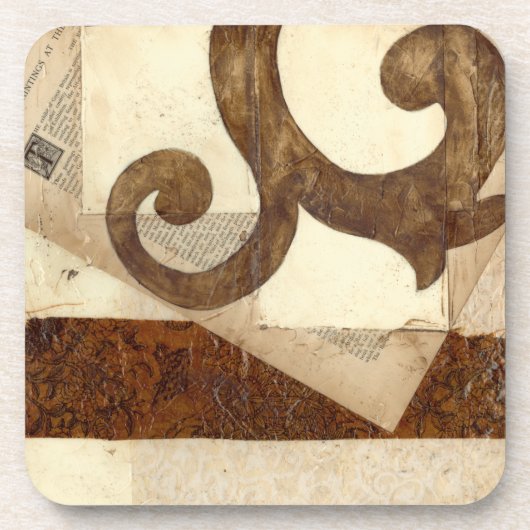 Vintages Zeitungsklettern Getränkeuntersetzer (Vorderseite)