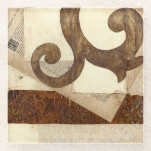 Vintages Zeitungsklettern Glasuntersetzer