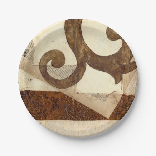 Vintages Zeitungsklettern Pappteller (Vorderseite)